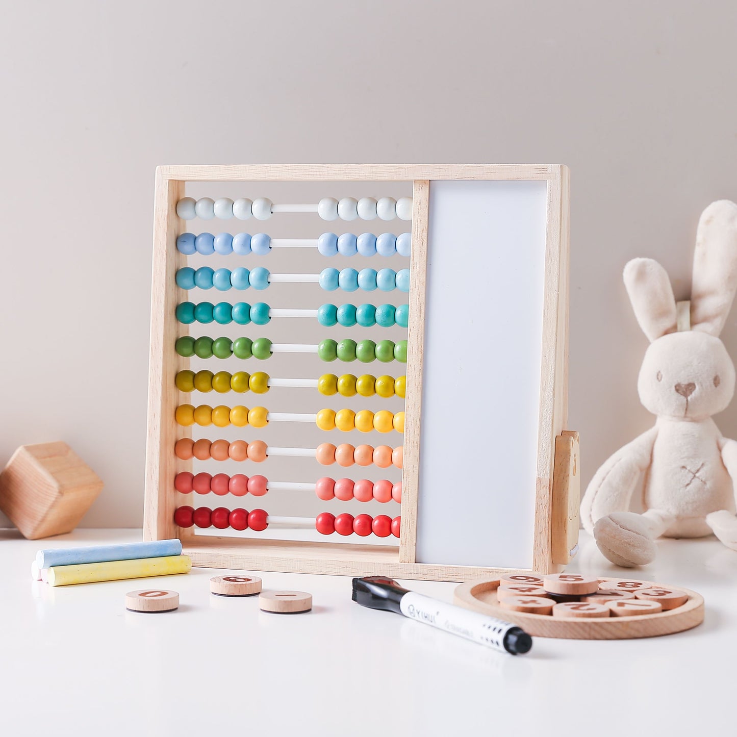 Montessori Telraam - Houten Reken- en Telspel voor Peuters en Kleuters