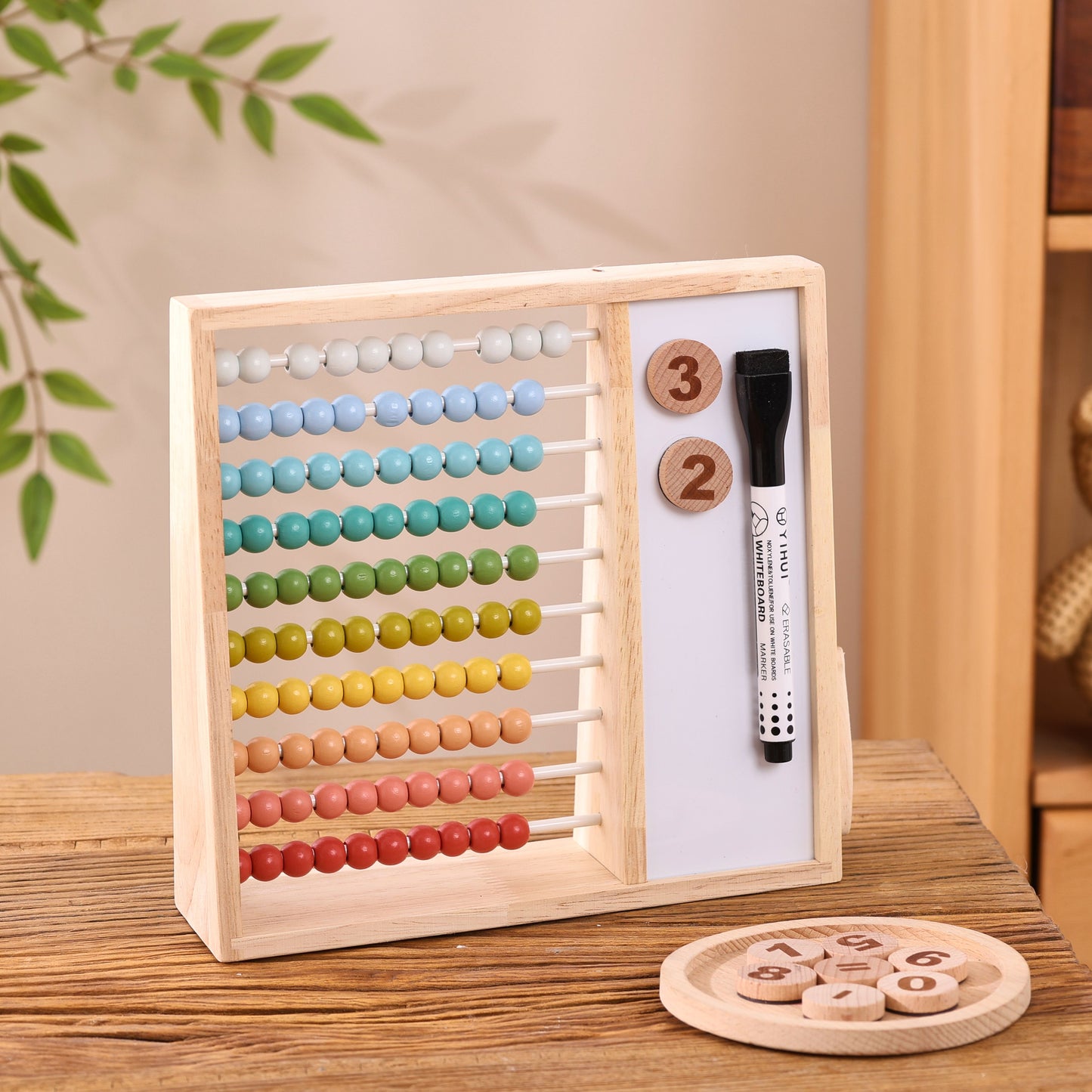 Montessori Telraam - Houten Reken- en Telspel voor Peuters en Kleuters