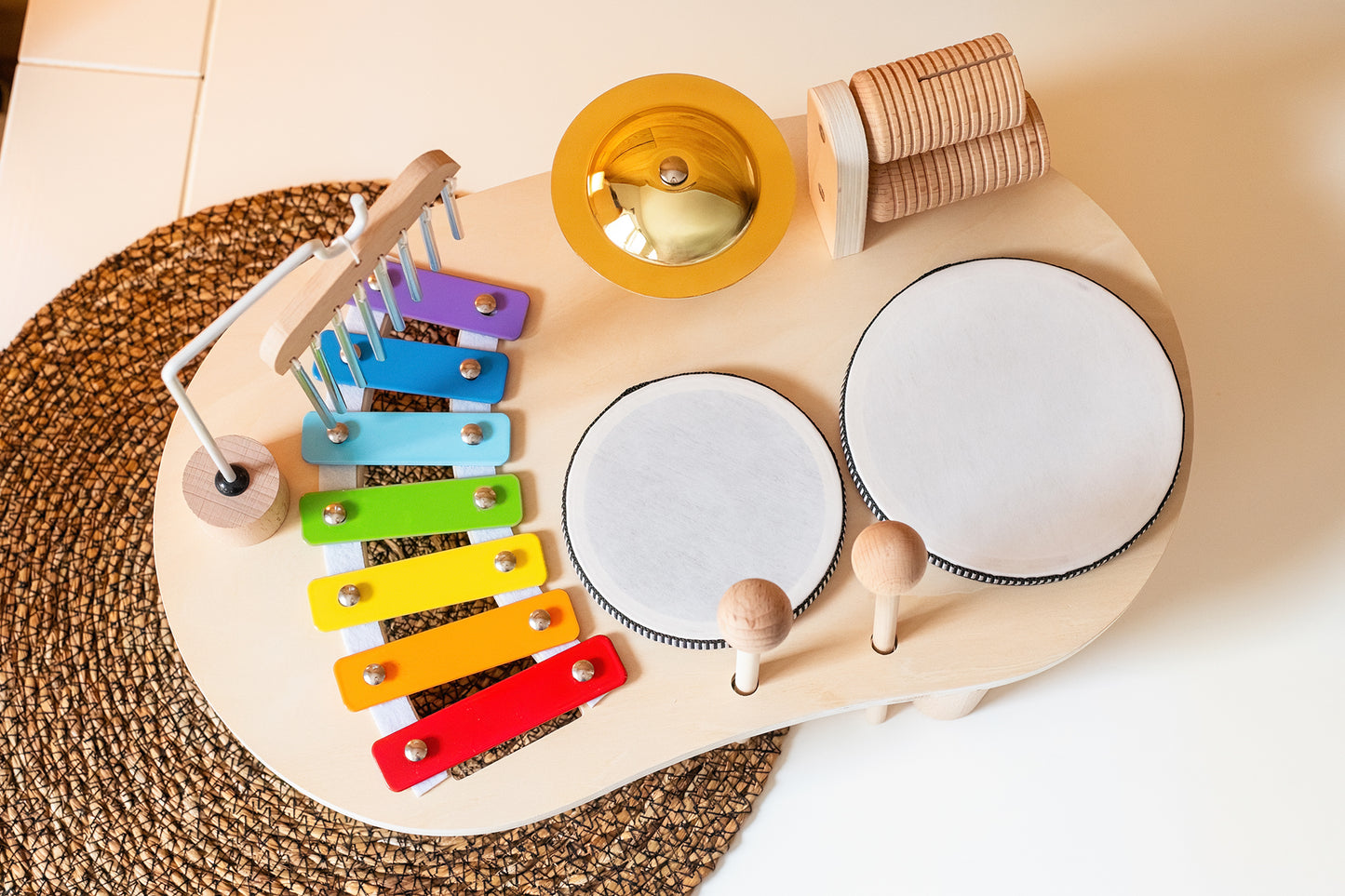 Montessori Muziektafel - Houten Muziekinstrumenten Set voor Kinderen