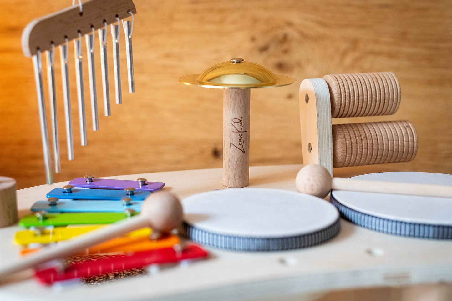 Montessori Muziektafel - Houten Muziekinstrumenten Set voor Kinderen