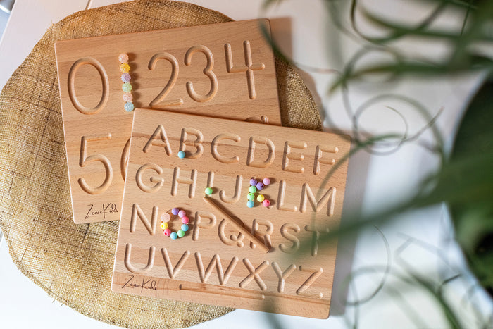 Montessori Schrijfbord – Houten Bord voor Letters & Cijfers